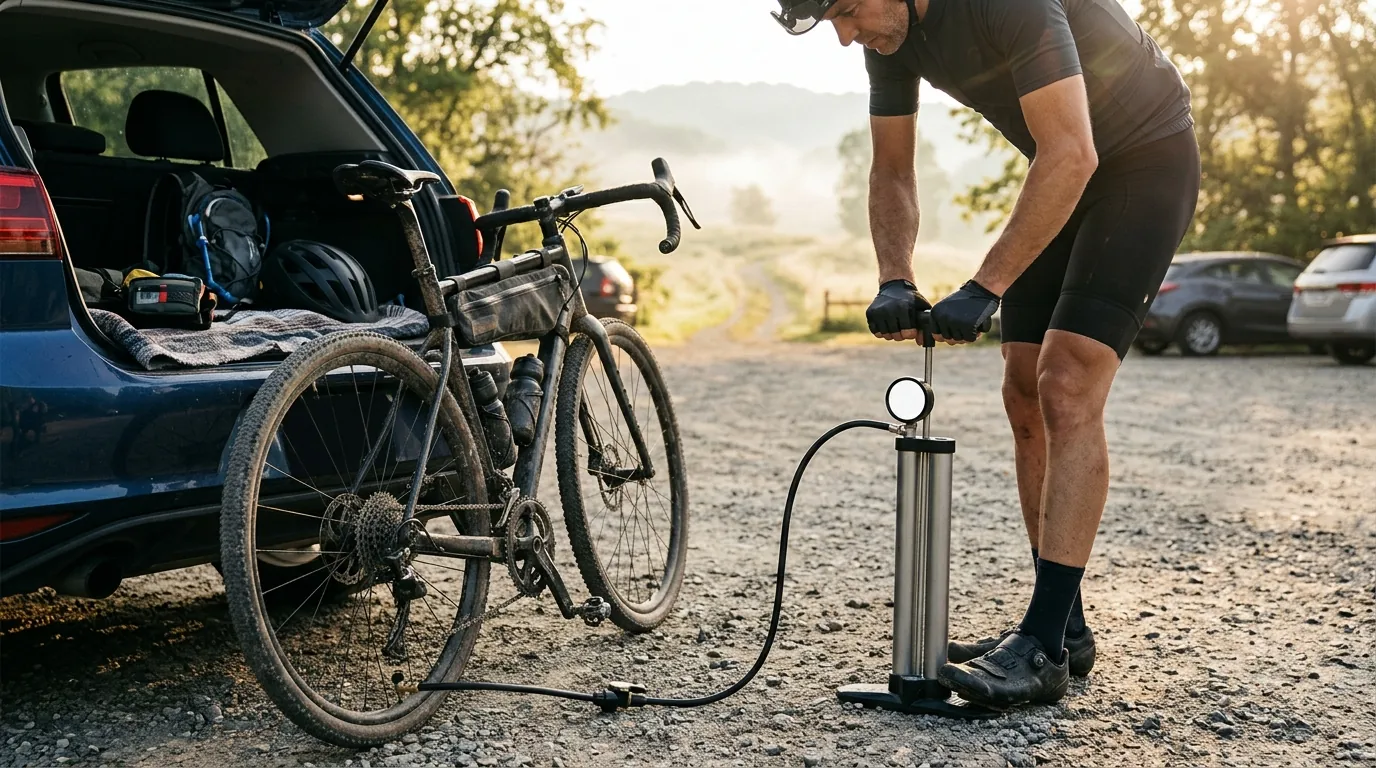 Dual-Cylinder Bike Pump: 120 PSI Fast Portable Inflator