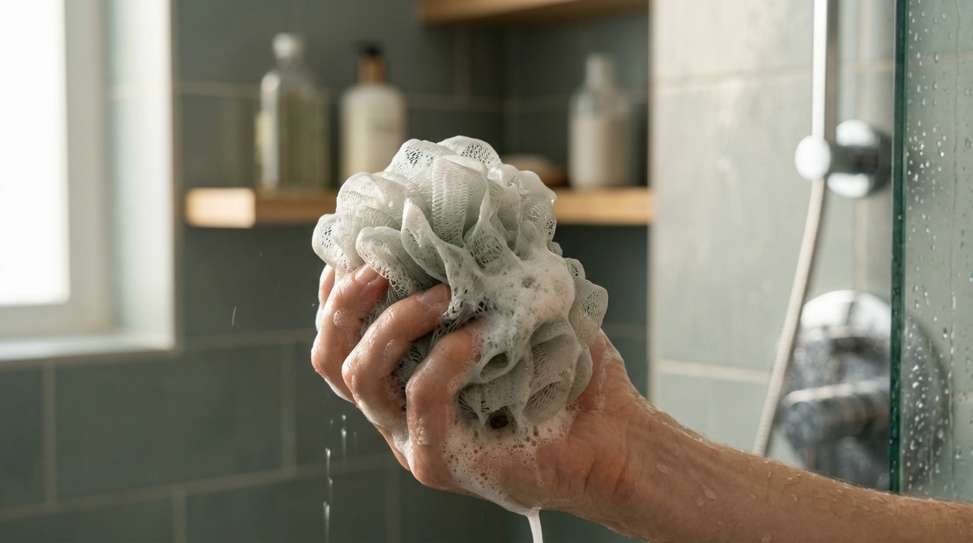 Soft Mesh Bath Pouf: Gentle Exfoliation & Rich Lather