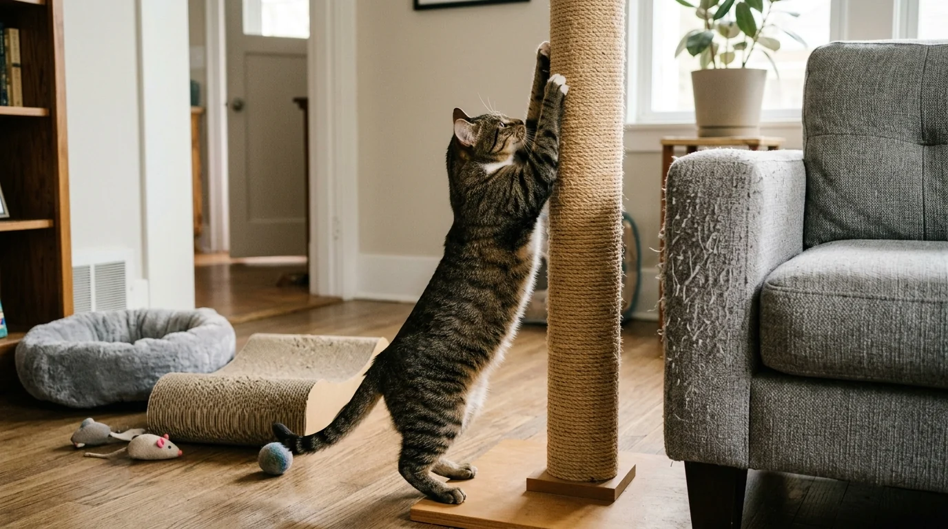 Stop Cat Scratching: Redirect Furniture Damage Fast
