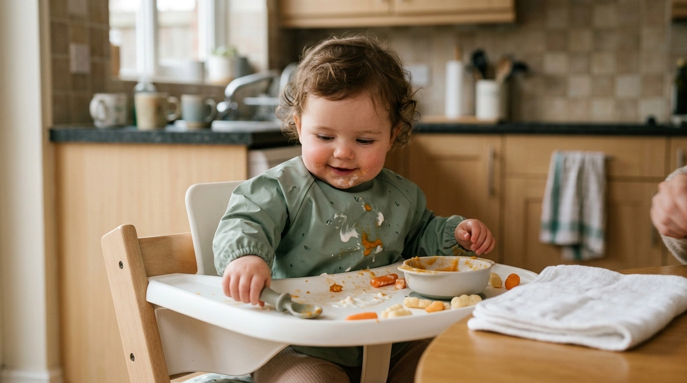 Less Laundry: Waterproof Long-Sleeve Bib + Burp Cloth