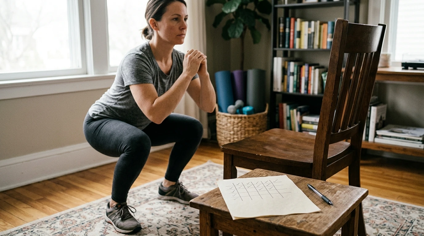 100 Daily Squats Challenge Template: Simple Habit Tracker